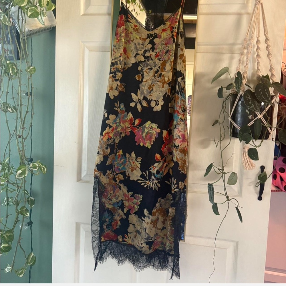 Floral Black Dress